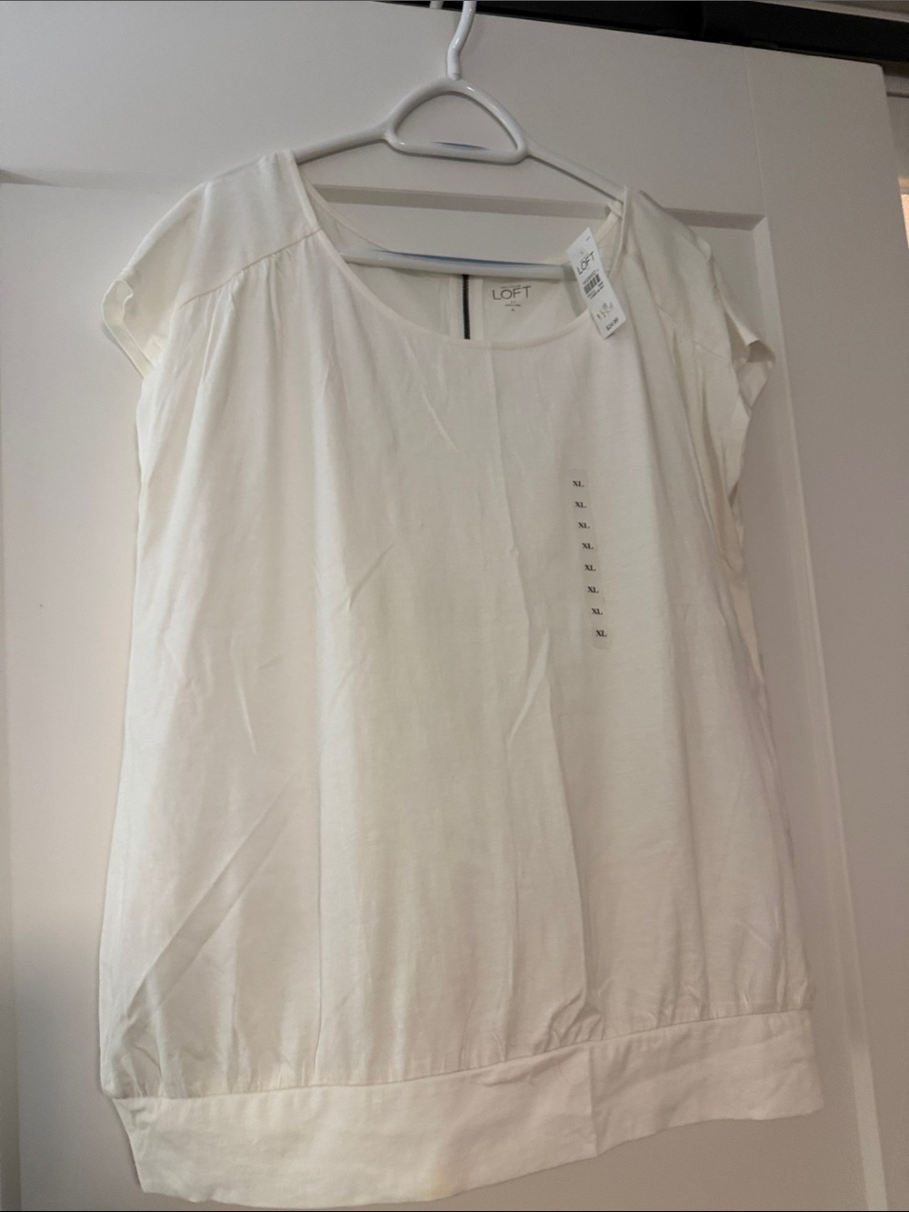 LOFT White Cap Sleeve Blouse